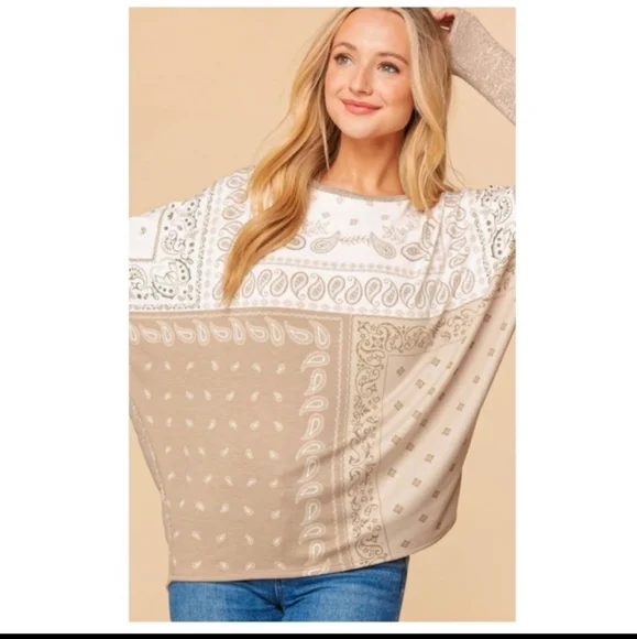 Paisley patchwork dolman top - Picture 6 of 8